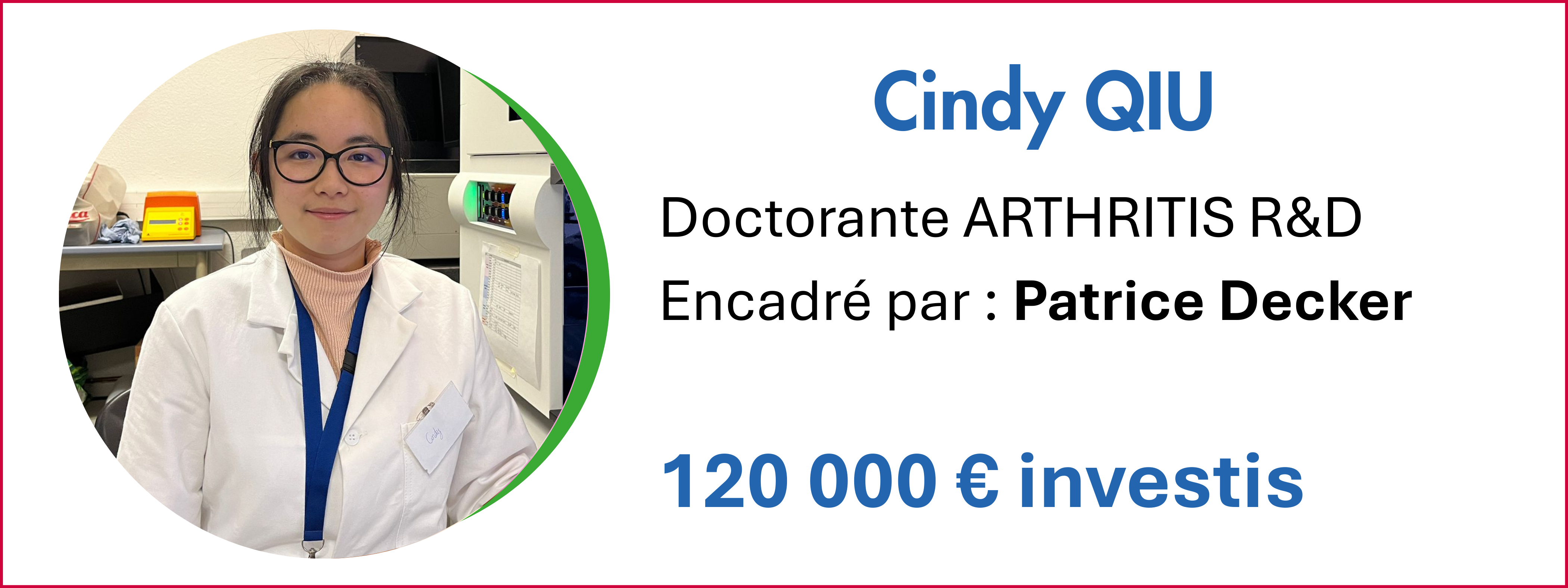 Carte de visite pour Cindy QIU pour sa thèse